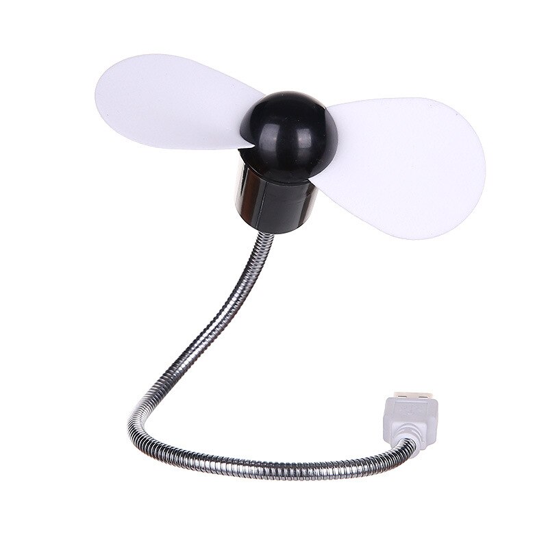 MINI Flexible USB Metal Fan Gadgets Cooling Fan For Office Desk Cool Adjustable Display Fan for PC Laptop Desktop Ventilador: black