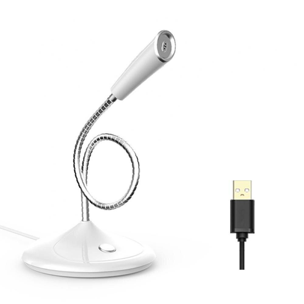 3.5mm/USB Adjustable Desktop Microphone Studio Recording Mic for PC Computer USB Microphone микрофон: White USB Plug