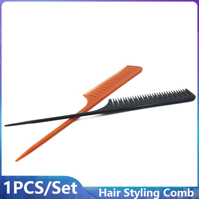 Peigne pour salon de coiffure, peigne pour teinture des cheveux, peigne de coiffure, broche résistante à la chaleur, queue de Rat, antistatique, pour raie séparée