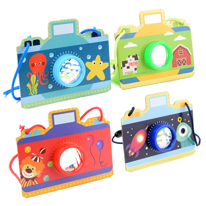 Cartoon Simulatie Camera Caleidoscoop Met Opknoping Kids Magicclassic Leren Kast Speelgoed Voor Kinderen