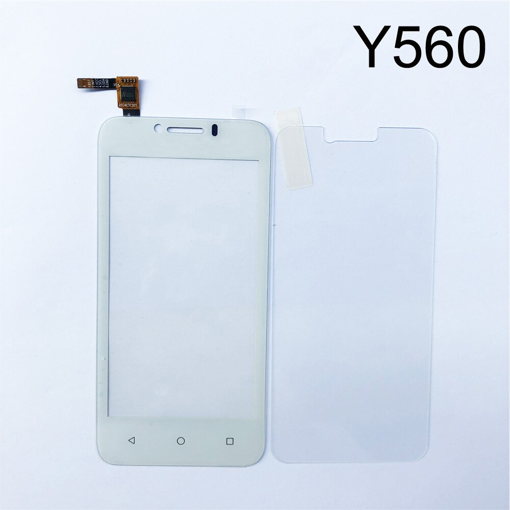 Touch Glass For Huawei Ascend Y530 Y540 Y541 Y560 Y625 Touch Screen Digitizer Pane Panel Replacement Free Tempered glass Film: Y560 White