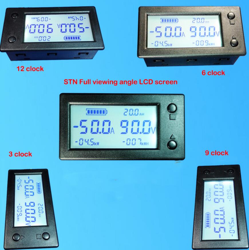 DC 300V 100A 200A 400A digital Voltmeter Ammeter Battery Capacity coulometer Power electricity watt-hour meter With Hall sensor