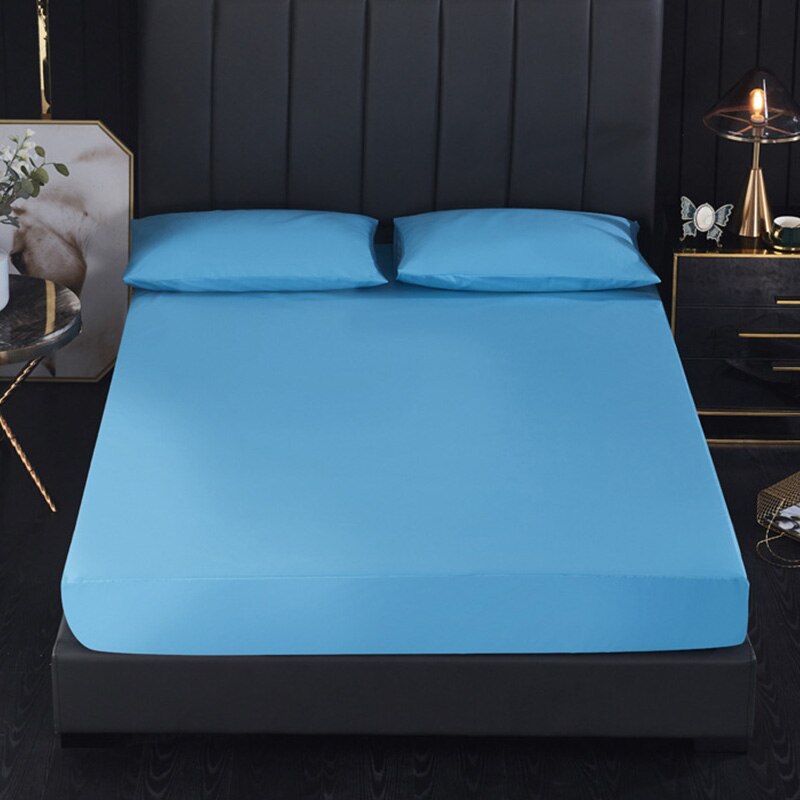 1Pc Waterdichte Matrashoes Voorzien Laken Pad Protector Effen Kleur Sprei Koningin/Koning Twin Matras Cover Protector: 5 / M