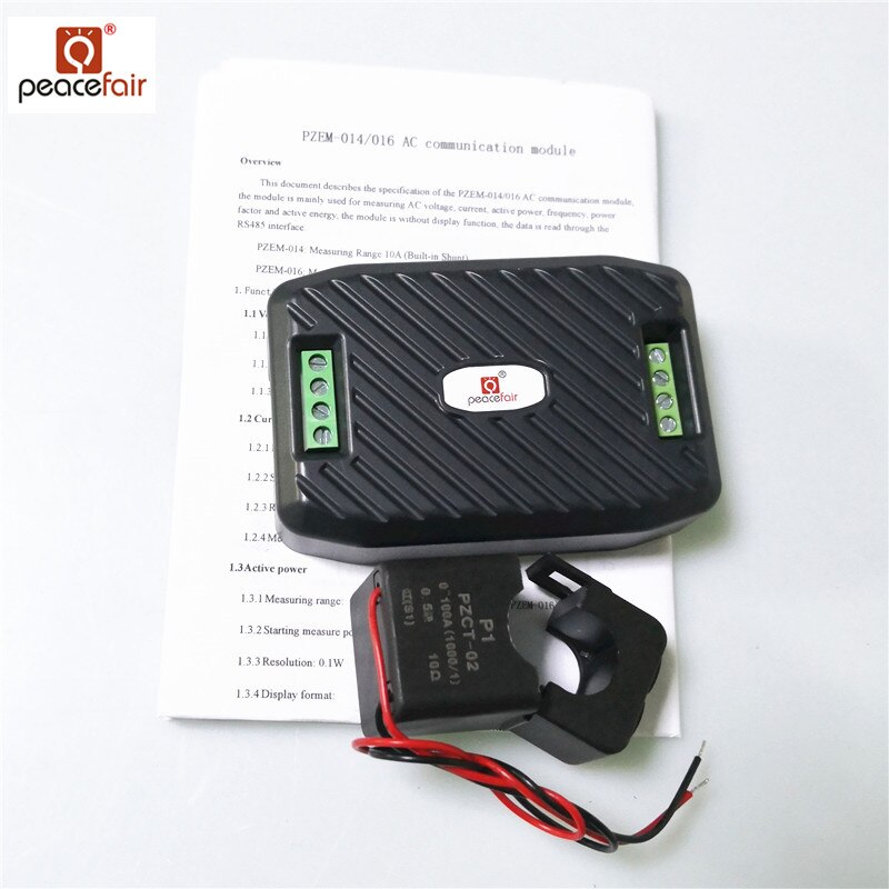 AC Single Phase Watt Energy Meter RS485 220V 100A Voltage Current Frequency Power factor Kwh Meter With Split CT&USB