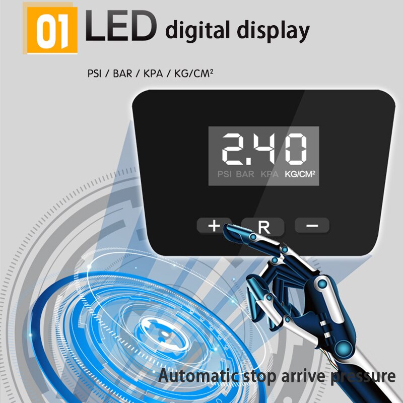 Car LED Digital Display Air ComprESSor Portable Inflatable Pump 12V Automobile Tire Fast Inflator Mini Electric Auto for Trave