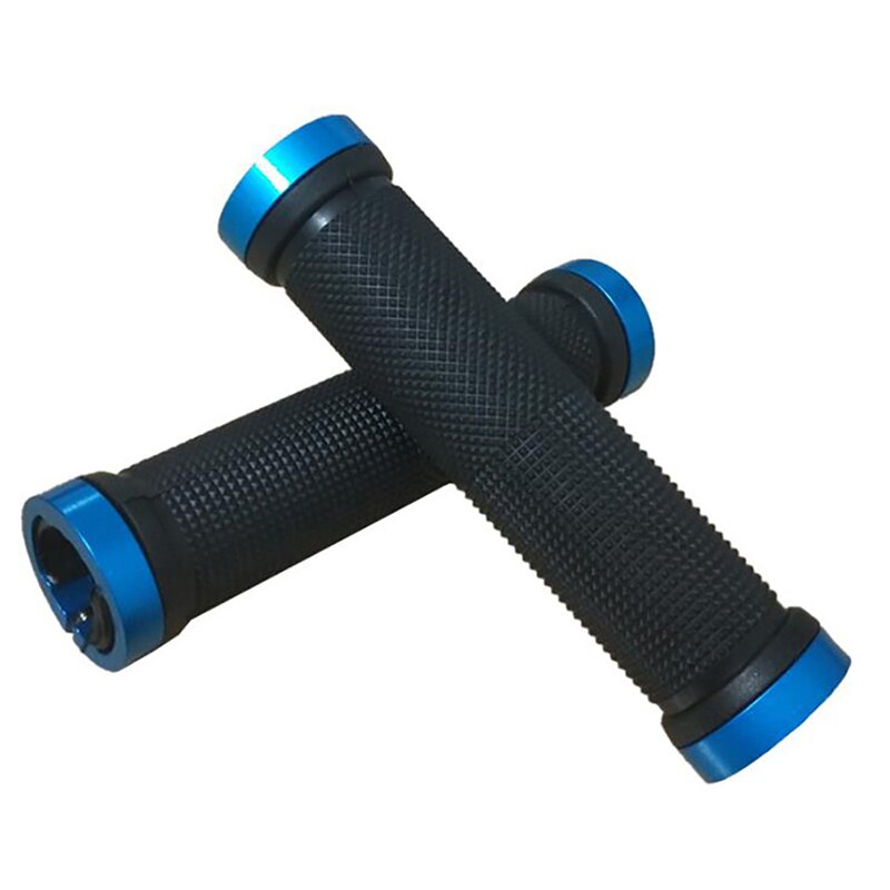 Fiets Anti-Slip Stuur Rubber Rubber Mountainbike Fiets Stuur Hand Grips Lock-Up Gouden Blauw Zwart rood Wit: blue