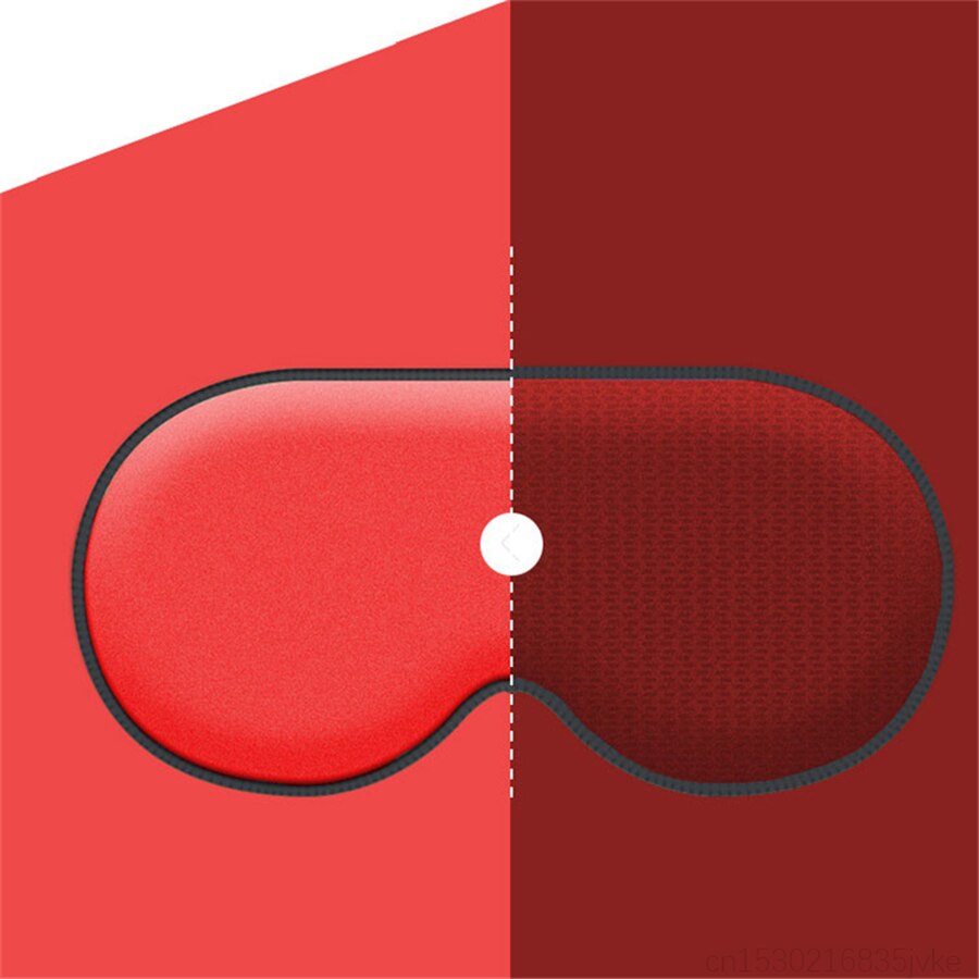 Sleep Mask Warm Cold Dual-Use Soft Milk Silk Eye Mask Night Blackout Blindfold Eye Shade with Adjustable Elastic Strap: Red