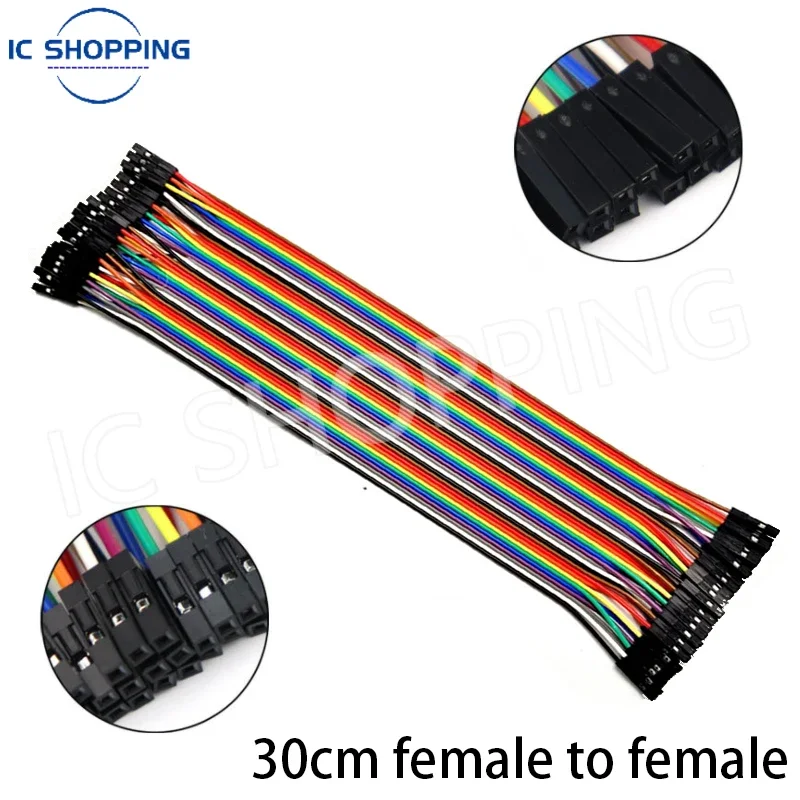 Jumper Wire 40PCS DuPont Line DuPont-kabelverbinding man op man + vrouw naar vrouw en man-vrouw voor Arduino DIY KIT: Blauw