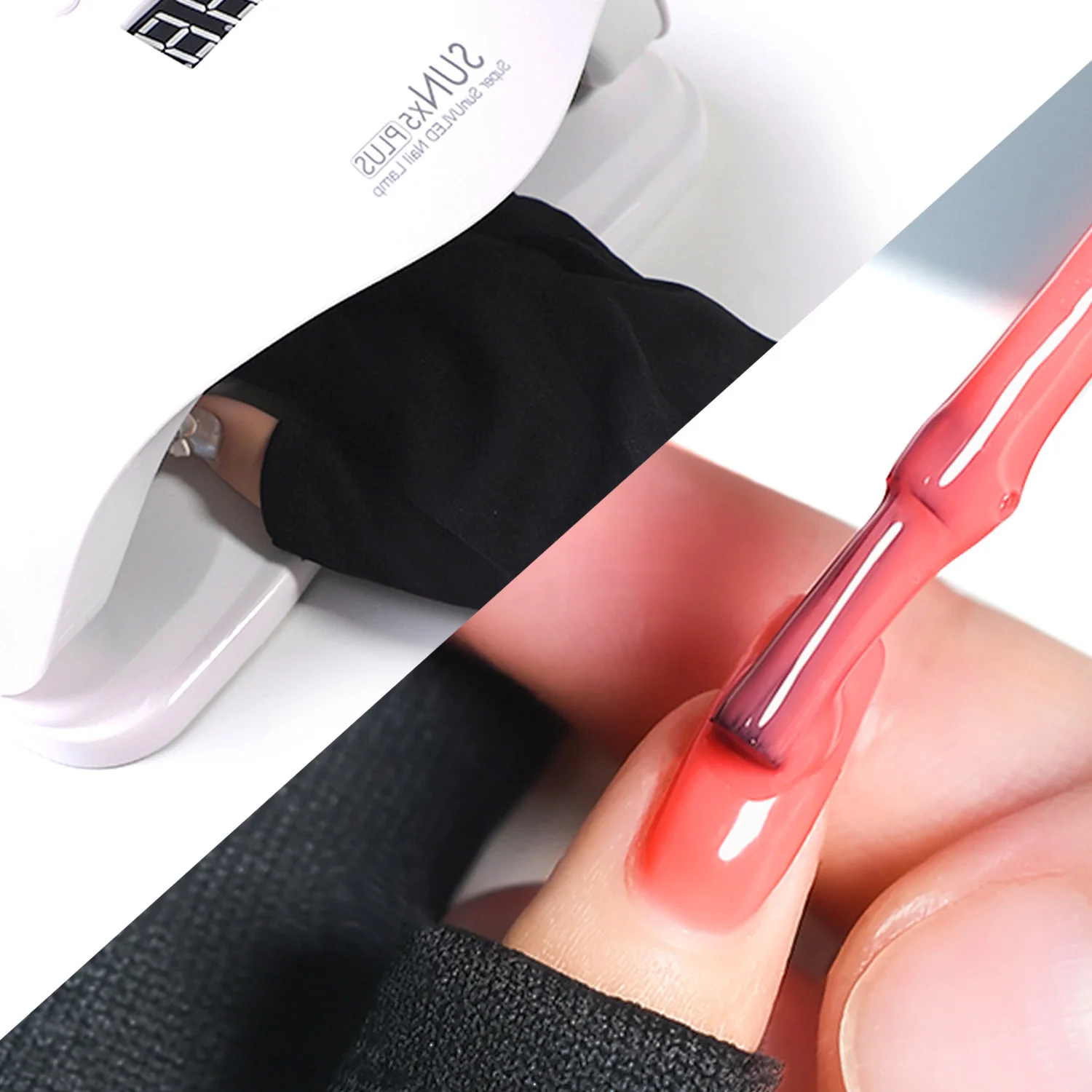 Profesjonalne rękawiczki żelowe chroniące przed promieniowaniem UV robić manicure, ochrona dłoni, rękawiczki bez palców elastyczne robić paznokci, robić użytku domowego i na zewnątrz.