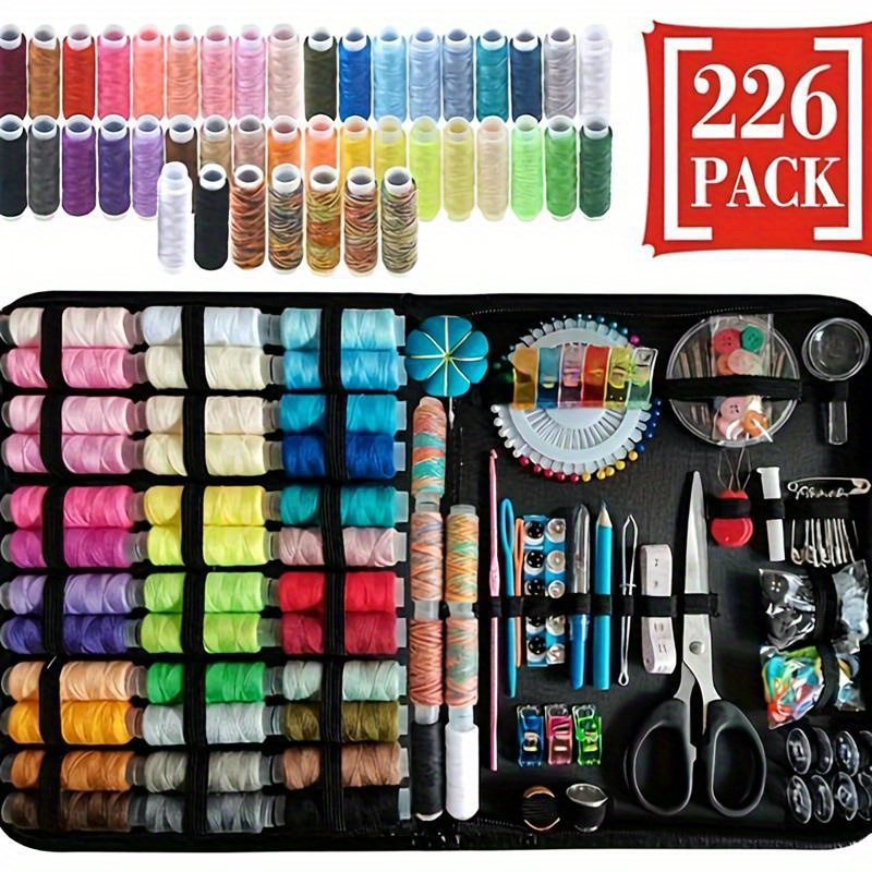 Naaisets DIY multifunctionele naaidoosset voor handquilten, stiksels, borduurgaren, naaiaccessoires, naaisets