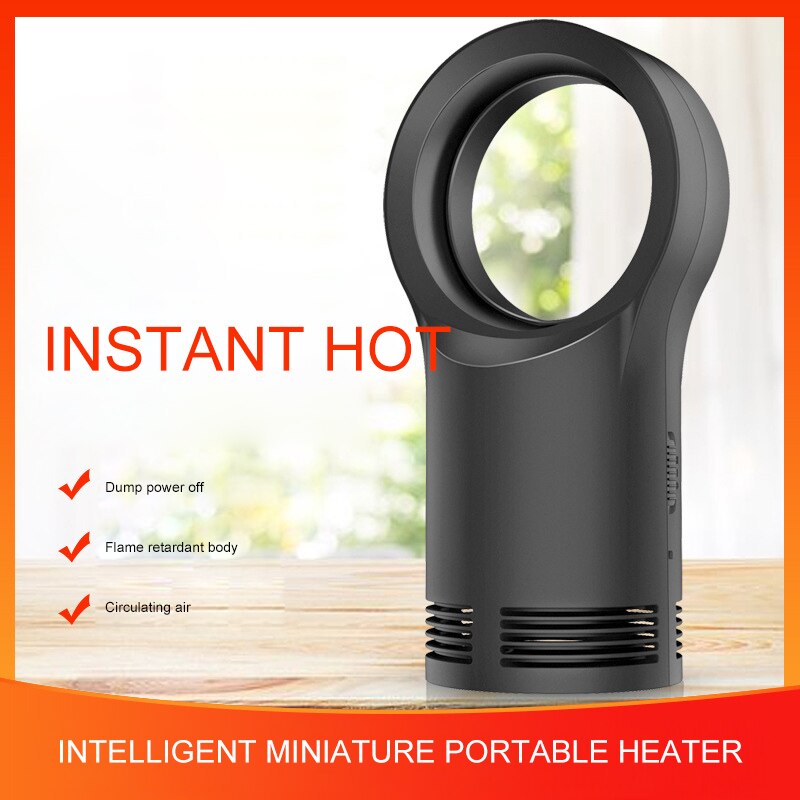 Small Household Leaf Less Fan Heater Quiet Desktop Air Fan Mini Electric Heater Warm Air Fan Home Office Room Heaters