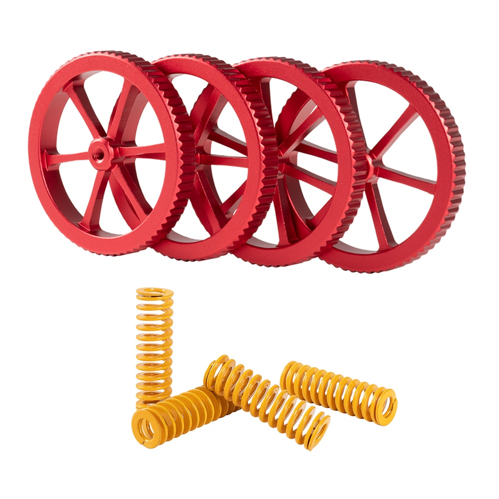 CREALITY 3D Printer Accessories 4Pcs/LotNew Large Red Hand Twist Leveling Nut Spring (Optional) For CREALITY 3D Printer