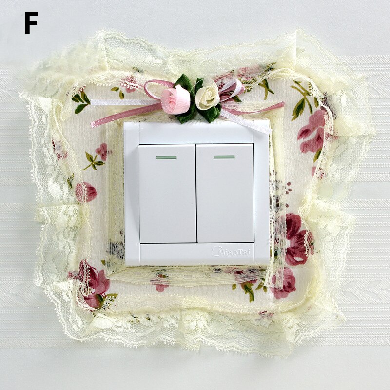 Cute Lace Switch Sticker Light Switch Protective Cover on-off Switch Wall Dustproof European Light Switch Covers Decoration: F