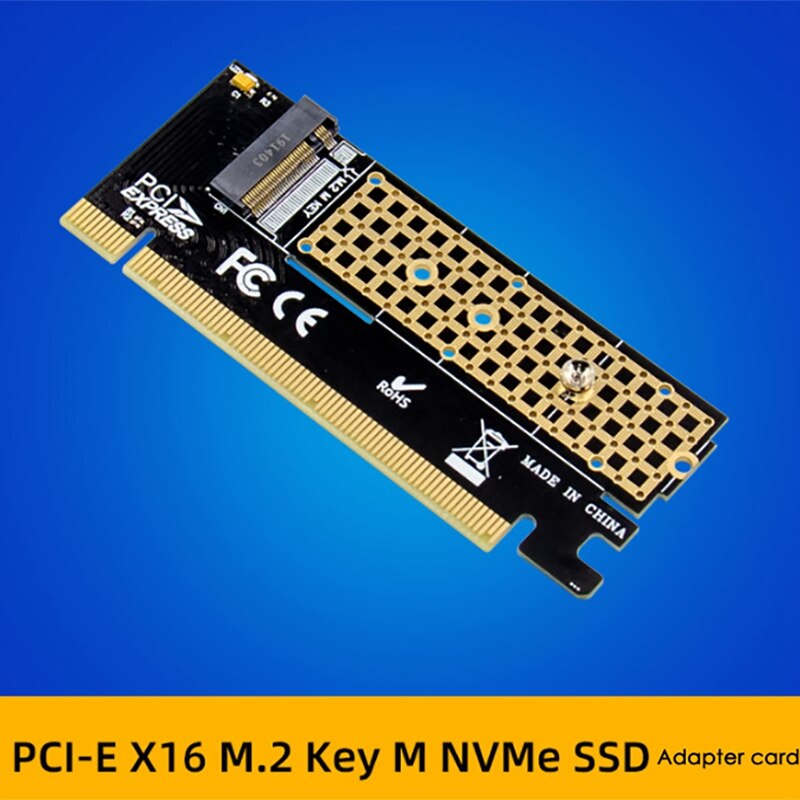 PCI-E X16 to M.2 Key M NVMe SSD Adapter Expansion Card M.2 NVMe Conversion Card for PC Laptop