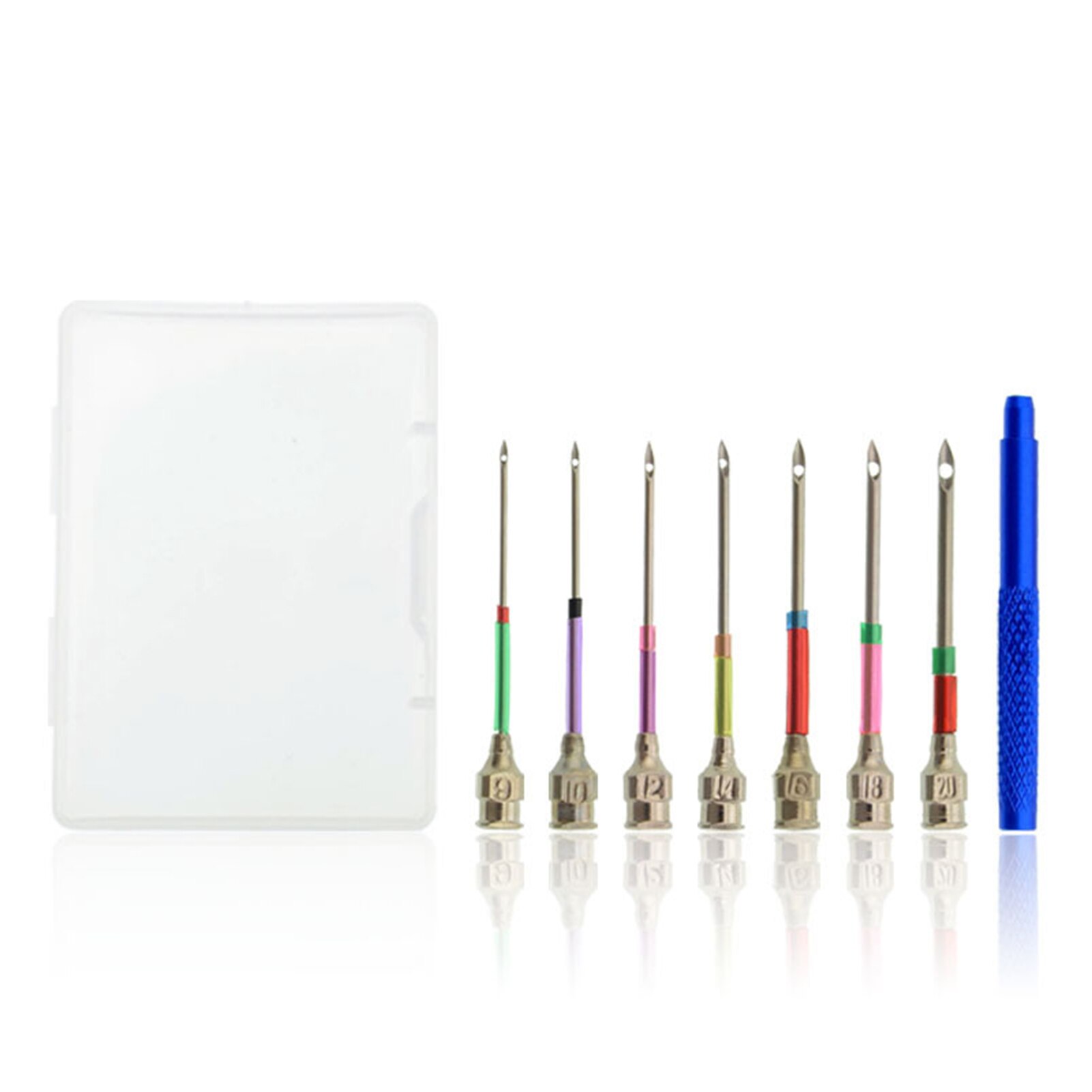 1 Set Embroidery Stitching Punch Needles Felting Punch Needles Embroidery Poking Cross Stitch Tools Crochet C66: 9 piece set