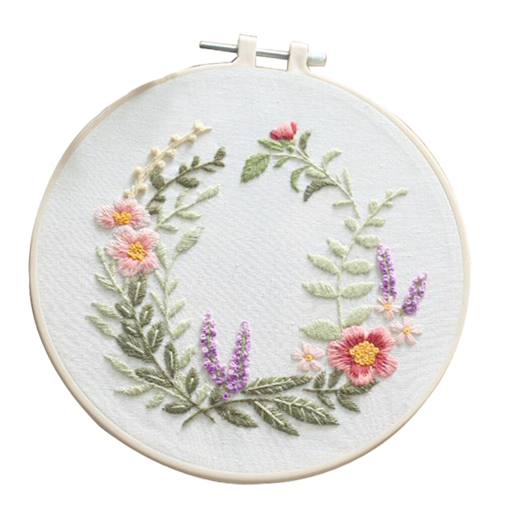 Hand Embroidery DIY Needlework Kits, Pictures for Self-embroidery, 20cm