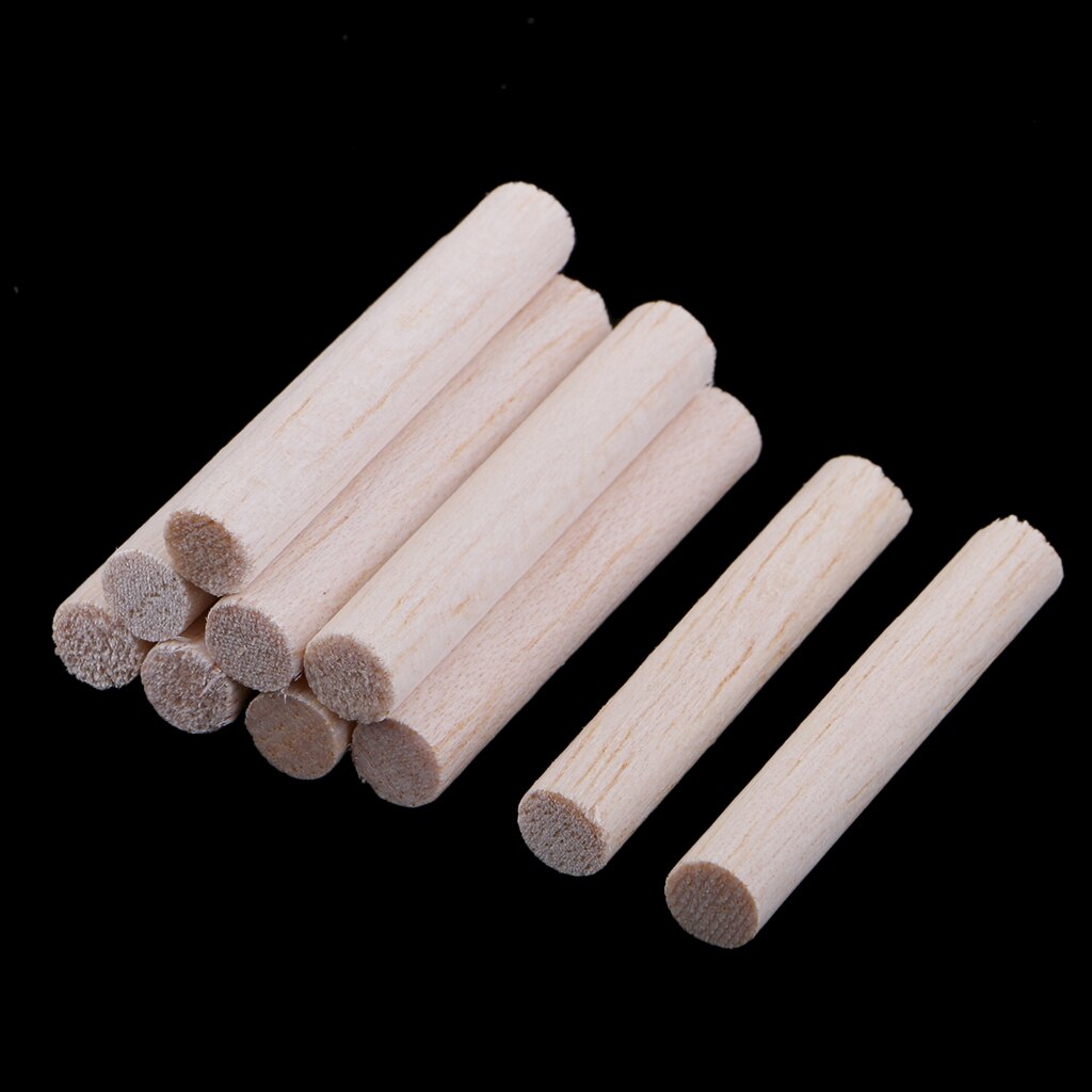 10x Ronde Natuurlijke Balsahout Houten Stokken Deuvel Staaf Voor Kids Model Maken Craft Handgemaakte Diy Ornament 50/80/120/200 Mm: 50mm 