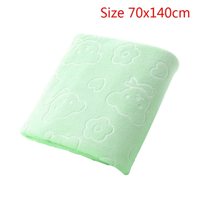 4 Colors High Absorbent Face Towel Thick Cotton Solid Bath Towel Beach Towel For Adults Quick Dry Soft: C-green