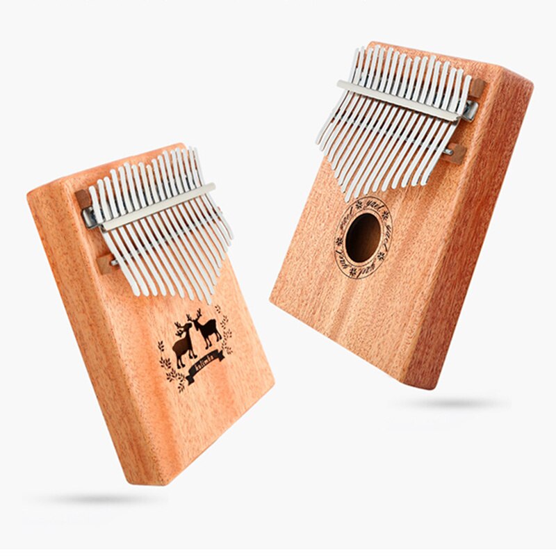17 tangent kalimba mahogny afrikansk tumme piano finger slagverk mbira naturligt tangentbord musikinstrument marimba massivt trä