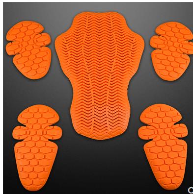 DSO Motorcycle Soft Rubber Back Pad Detached Spine body armor Knee Elbow protector Sport protector Universal Model: 5 pcs set model D