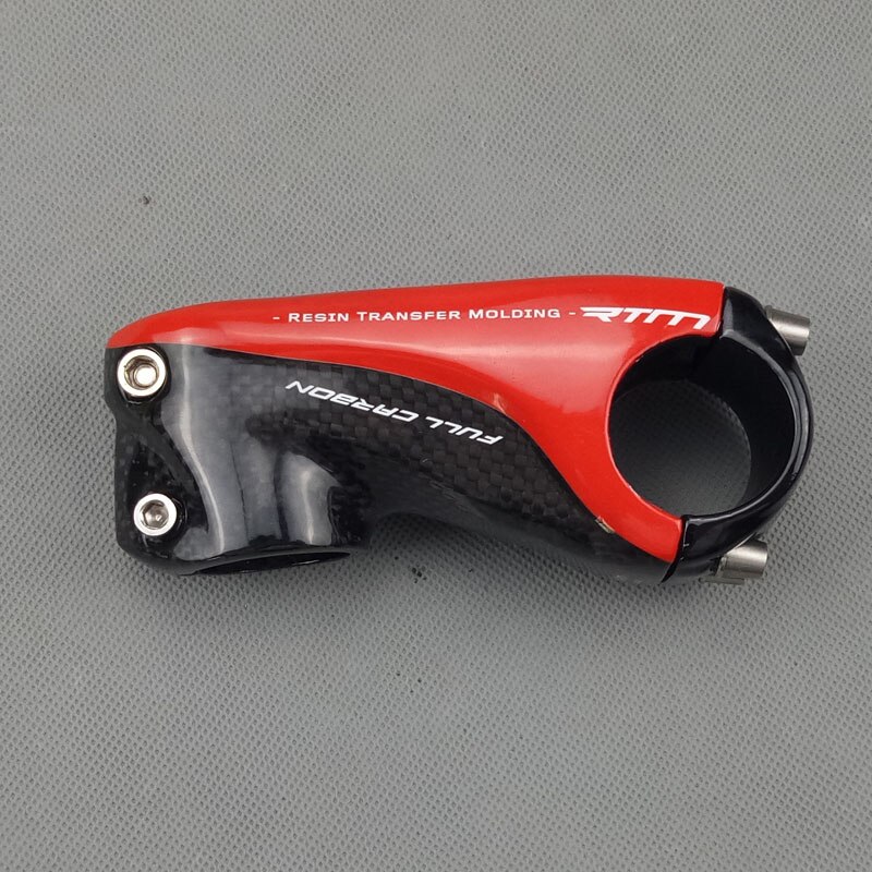 Carbon Stem Bicycle Road/MTB Bike Stems Mountain Bike Stem 3K Matte/Gloss 31.8*80/90/100/110mm Road Bicycle Parts: Red 110mm