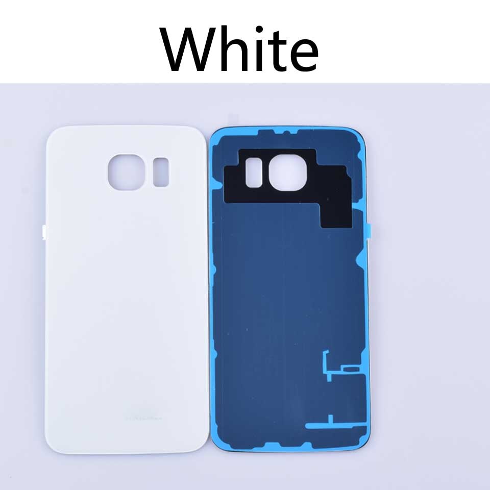 Batterij achterklep voor samsung galaxy  s6 g920 g920f g920a g920fd g920i behuizing achterklep vervangende onderdelen: Wit-geen gereedschap