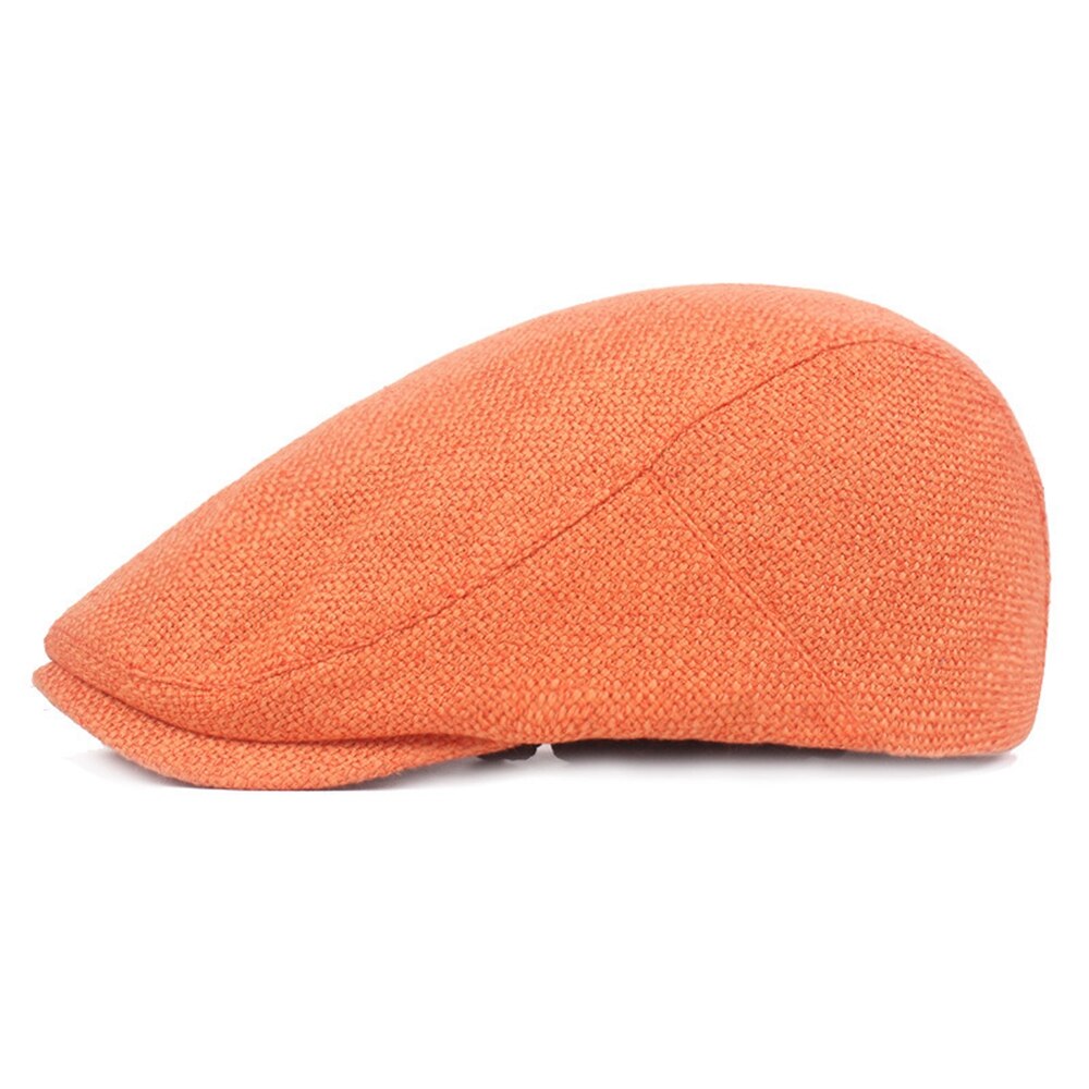 Hommes coton lin béret chapeaux pour femmes Vintage décontracté unisexe solide béret casquettes visière extérieur voyage casquette plate