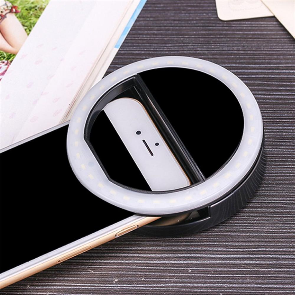 Mobile Phone Clip Selfie LED Fill light Auto Flash For Cell Phone Smartphone Round Portable Selfie Flashlight Camera Flashlight
