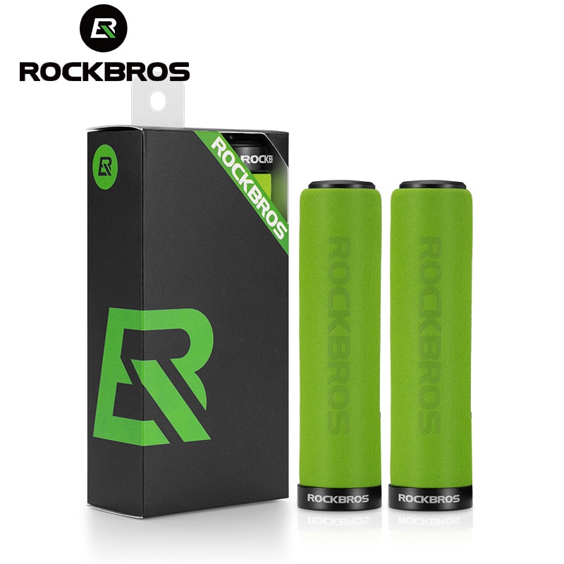 Rockbros bike grips mtb silikon svamp styre sykkel grep manopole mtb grips sykkel tilbehør 2 stiler 4 farger