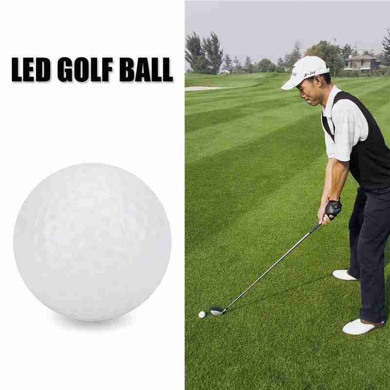 1/2Pcs Led Golfbal Synthetisch Rubber Lichtgevende Golf Willekeurige Kleur Geschikt Voor Nacht Gebruik Outdoor Golf Leveringen led Golfbal