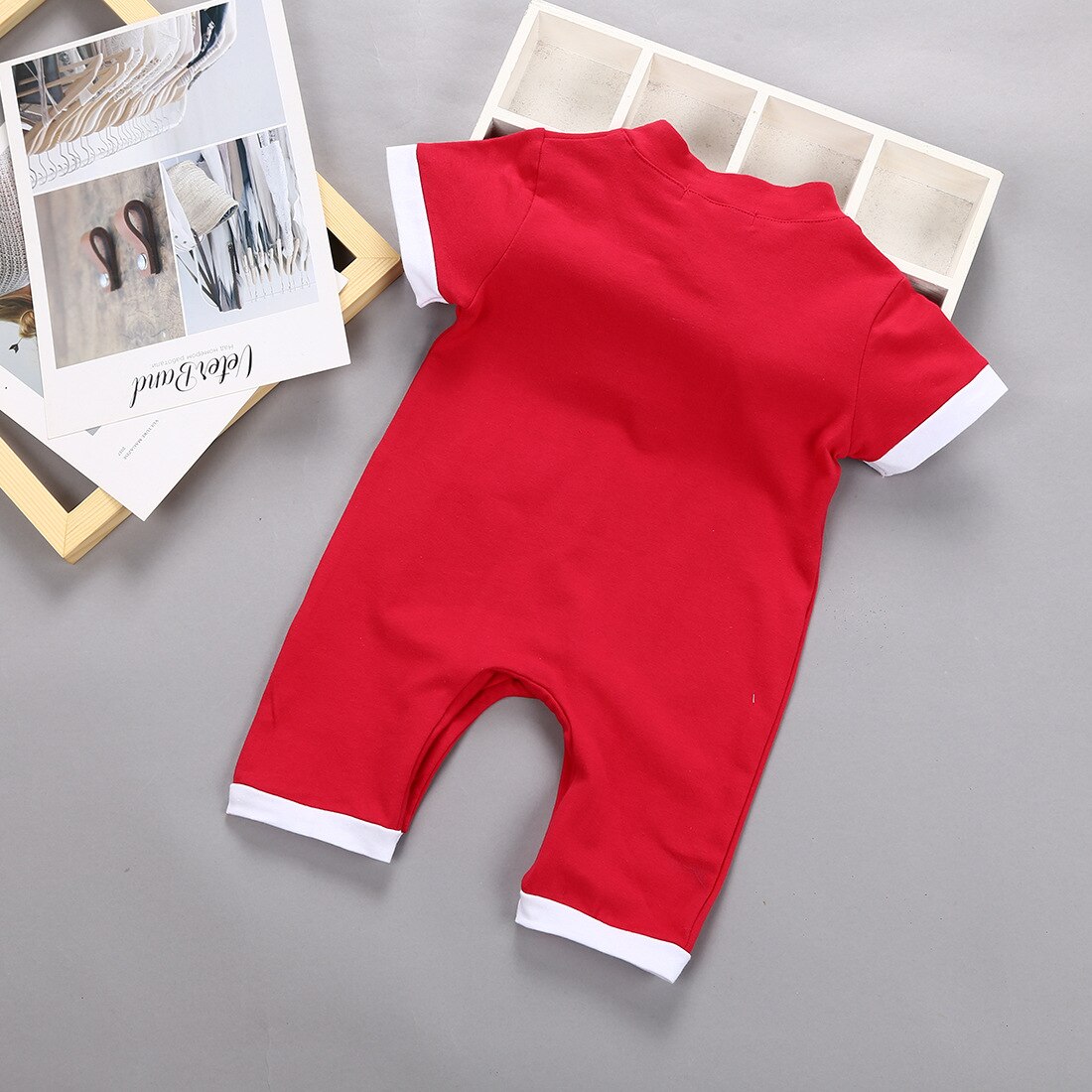 Kid Baby Kleding Voor Chinese Jaar Baby Jongen Meisje Korte Mouw Romper.