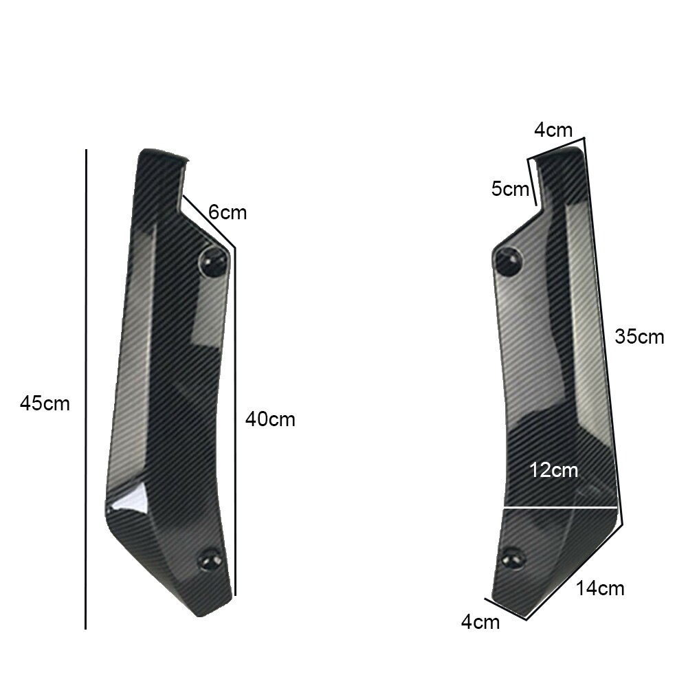 2 st universal bil bakre stötfångare läpp spoiler diffuser splitter repskydd universal biltillbehör
