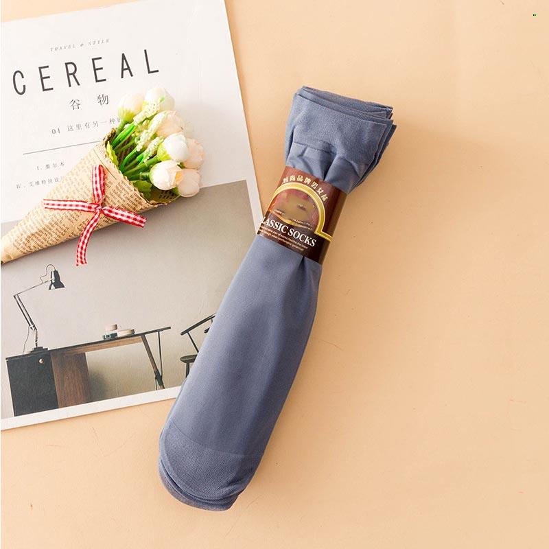 Calcetines cortos transpirables para hombre, medias de seda fina y nailon elástico, para verano, 5 par/lote: E