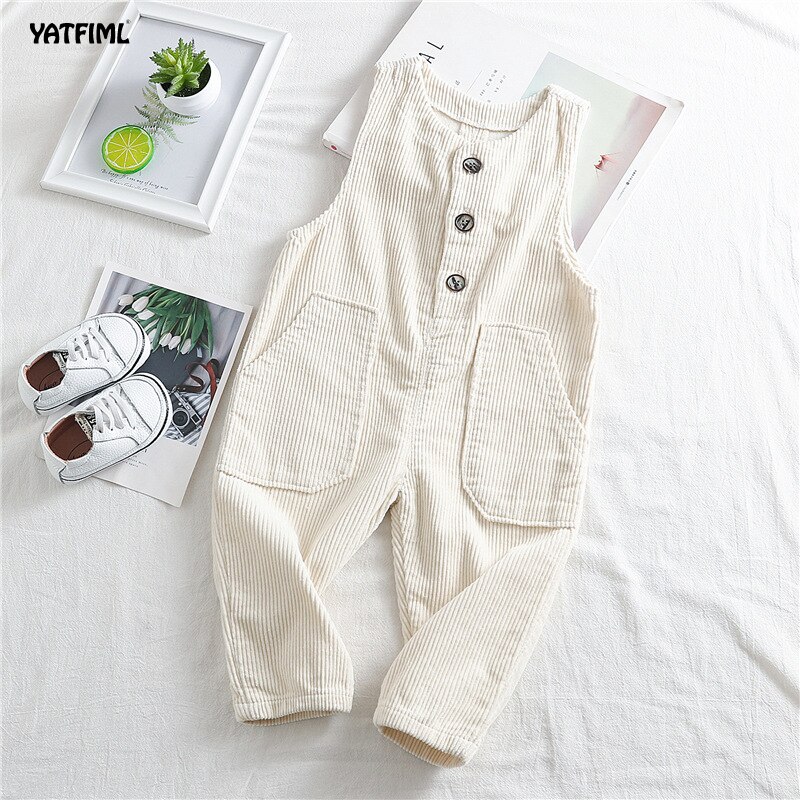 YATFIML Baby Jungen Kabel Hosen Mädchen Overall Kleinkind freundlicher betroffen Overall Baby-spielanzug Jungen Lätzchen Hosen Overall