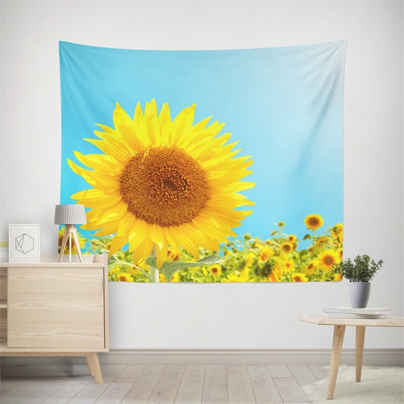 Floratapastra tapisserie murale de tournesol Tropical | Tapis mural suspendu, nappe de Table 95*73cm: 11