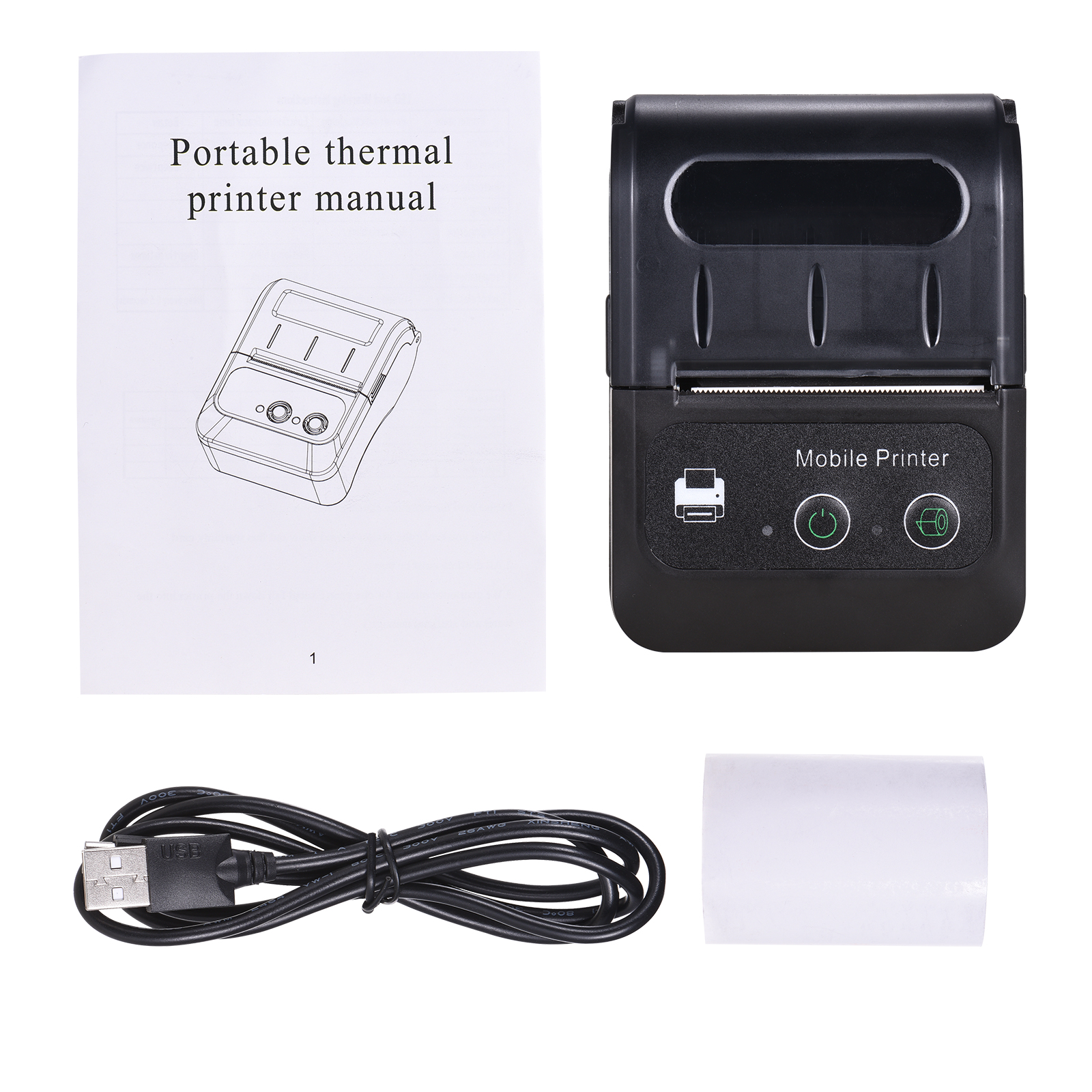 Mini Draagbare Bluetooth Thermische Printer 58Mm V... Vicedeal