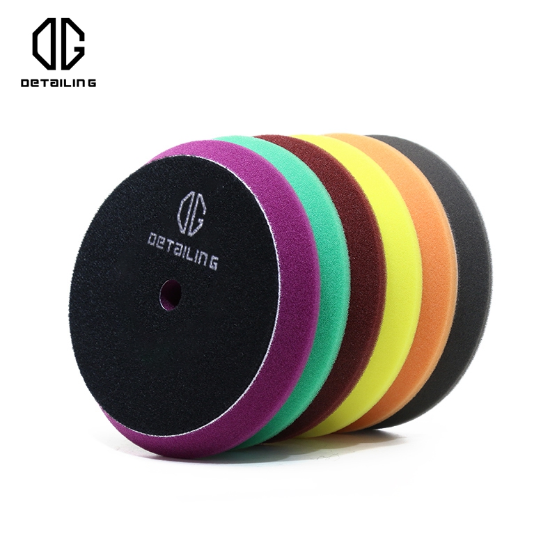 DETAILING Car Polishing Kit Buffing Pad Set Foam Sponge Waxing Pad Kit Tool For Polisher DA/RO/GA Auto Care Buffing Pads: Wave Sponge / COLORLESS