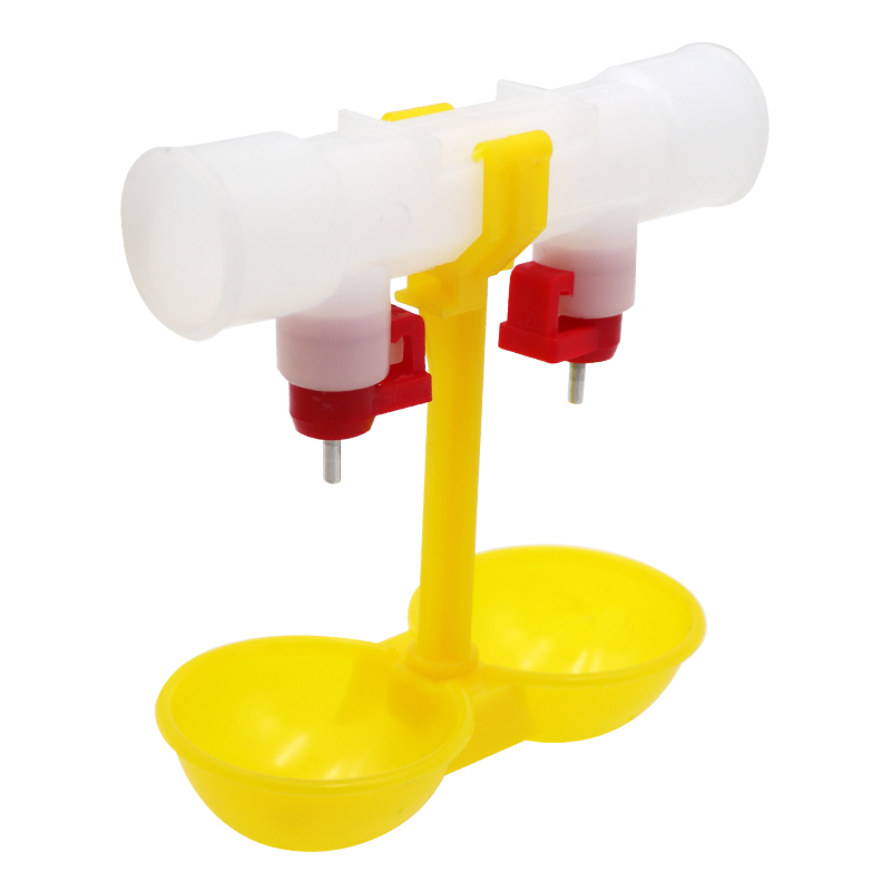 5/8/12Pcs Chicken Drinking Fountain Double Nipple Drinker Hanging Cups Chicken Feeder Farming Equipments Quail Feeders