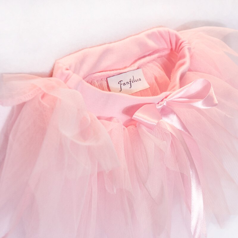 Gloednieuwe Baby Meisjes Tutu Rok 3 Lagen Super Soft Mesh Kant Baby Tutu Rokken 3 Kleuren voor 3 M-24 M