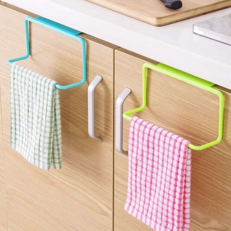 Towel Rack Hole-Free Seamless Bathroom Towel Rack Cabinet Door Back Rag Rack Hanger Shelf Household Items For kitchen