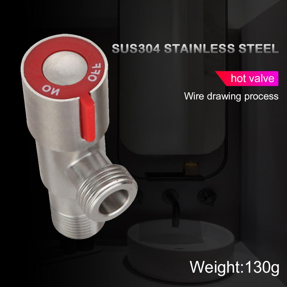 Kitchen Toilet Stainless Steel Bathroom Thicken Triangular Valve Switch Water Toilet Check Angle Valve Faucet Flow Control Valve: Red