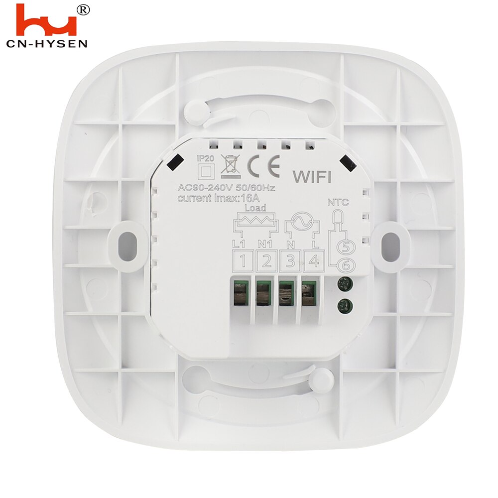Termostato redondo Digital de gran pantalla táctil HY316 HYSEN controlado por Smart Life Alexa Google IFTTT