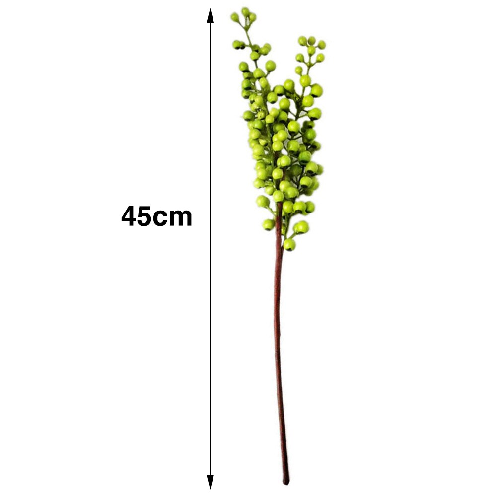 1pcs 5 Branch Christmas Berry Stems Artificial Flower Xmas Pick for Wreath Decor