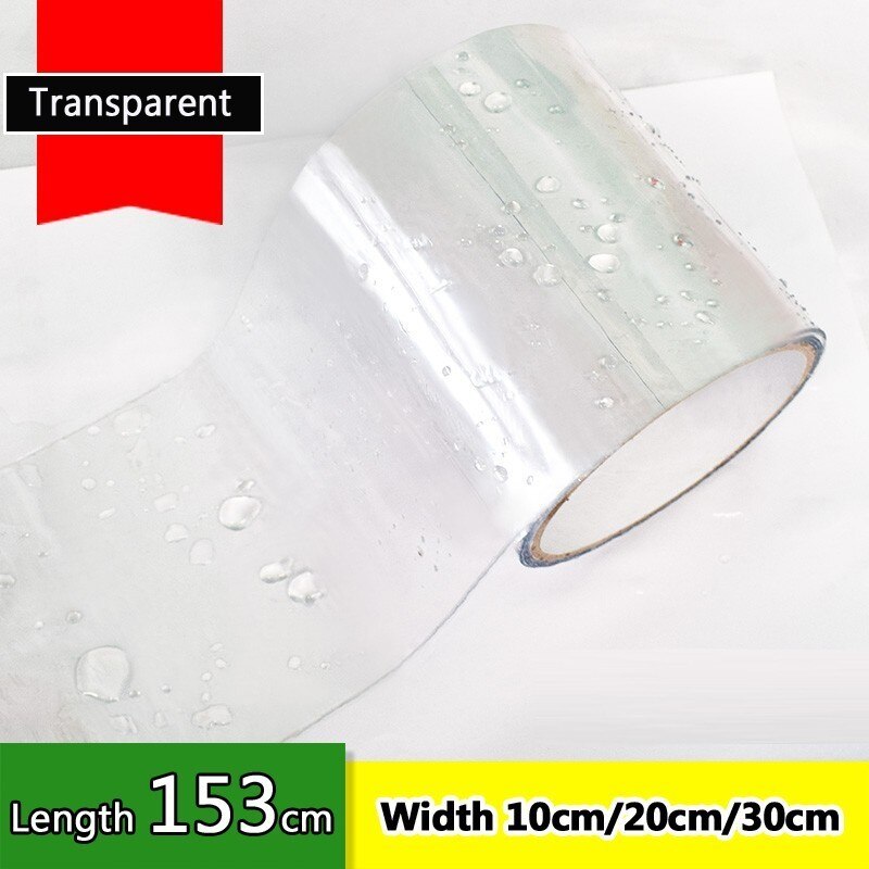 FINDER 153cm Super Strong Flex Leakage Repair Waterproof Tape For Garden Hose Water Bonding Fast Rescue Quickly Stop Tool: Transparent / Width 10cm