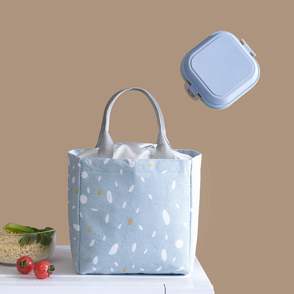 Food Storage Bag Lunch Bag Insulated Thermal Cold Picnic Carry Case Travel Working Bento Travel Necessary Picnic Handbag #0116
