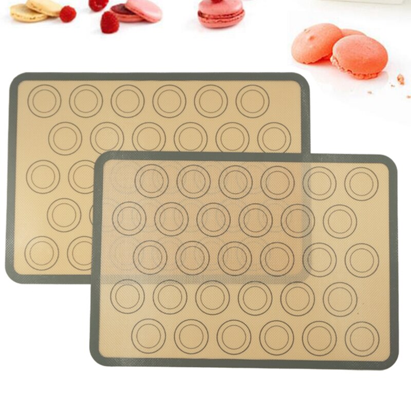 1PCS 42x29.5cm Silicone Macaron Baking Mat Non Stick Silicon Liner Bake Pans And Rolling For Macaroon Pastry Cookie Cake Making