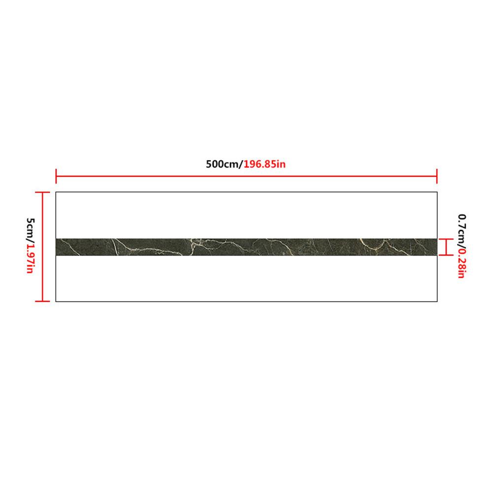 Durable Tile Stickers Classic Delicate Texture 500cmx5cm PVC DIY Self-adhesive Waterproof Floor Wall Tile Sticker Home Decor