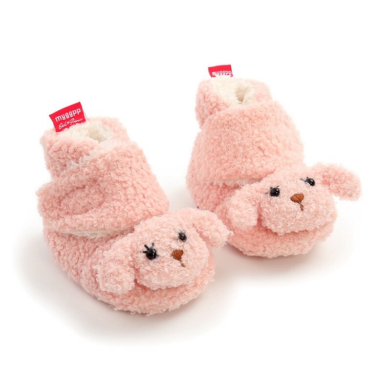 Zapatos cálidos de invierno para bebé recién nacido, calzado infantil de piel para niño y niña, zapatos antideslizantes de suela blanda para niño pequeño, botas: P / 13-18 meses