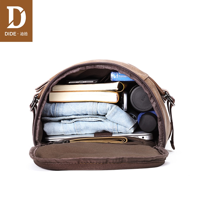 DIDE Men&#39;s Backpack Waterproof Laptop Backpacks Male Vintage Leather Backpack For Male Casual Travel Back Pack Schoolbag