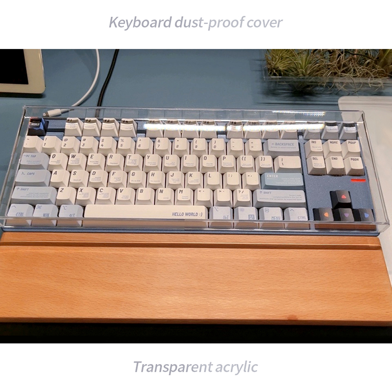 Akrylowa klawiatura przezroczysta obudowa ochronna klawiatura mechaniczna osłona przeciwpyłowa dla 60/61/64 96 98104/108 kluczowa osłona myszy osłona klawiatury